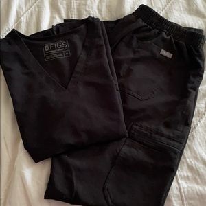 Figs black scrub set